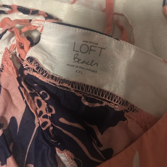 Ann Taylor LOFT Beach Coral and Navy Coverup Dress - XXL - Picture 6 of 7
